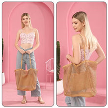 Load image into Gallery viewer, Mesh Beach Tote Womens Shoulder Handbag
