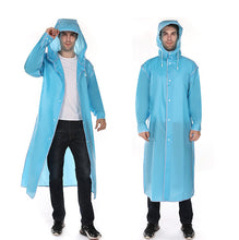 Load image into Gallery viewer, EVA Men Hooded Long Raincoat Rain Poncho
