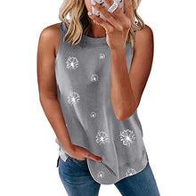Load image into Gallery viewer, Womens Crewneck Tank Tops Casual Loose Sleeveless Blouse Shirts
