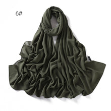 Load image into Gallery viewer, Soft Solid Color Pearl Chiffon Scarf
