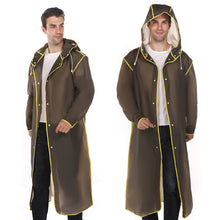 Load image into Gallery viewer, EVA Men Hooded Long Raincoat Rain Poncho
