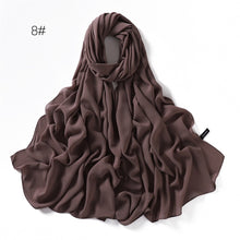Load image into Gallery viewer, Soft Solid Color Pearl Chiffon Scarf
