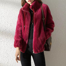 Load image into Gallery viewer, Women Winter Double Coral Fleece Warm Coat
