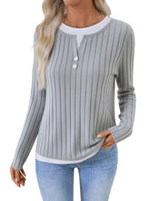 Load image into Gallery viewer, Autumn and Winter Women's Fake Two-piece Long-sleeved T-shirt
