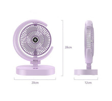 Load image into Gallery viewer, Portable USB Charging Desktop Fan With Light
