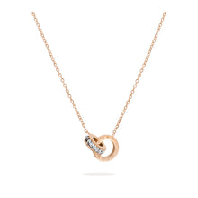 Load image into Gallery viewer, Roman Double Ring Necklace
