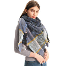 Load image into Gallery viewer, Autumn and Winter Large Plaid Triangle Scarf
