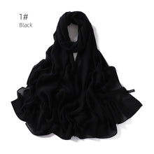 Load image into Gallery viewer, Soft Solid Color Pearl Chiffon Scarf

