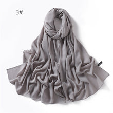 Load image into Gallery viewer, Soft Solid Color Pearl Chiffon Scarf
