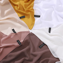 Load image into Gallery viewer, Soft Solid Color Pearl Chiffon Scarf
