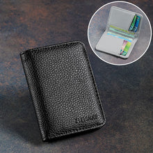 Load image into Gallery viewer, Multi-card Slot Solid Color Portable PU Leather Card

