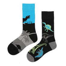 Load image into Gallery viewer, Asymmetrical Lovebirds High Cotton Socks
