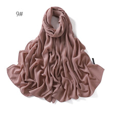 Load image into Gallery viewer, Soft Solid Color Pearl Chiffon Scarf
