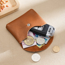 Load image into Gallery viewer, Mini  Simple Buckle Cowhide Large Capacity Card Bag
