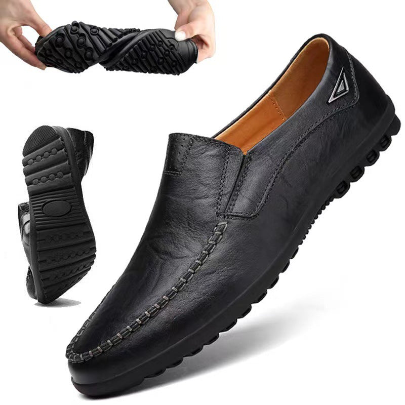 PU Leather Men Casual Breathable Shoes