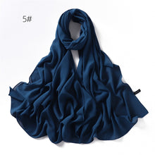 Load image into Gallery viewer, Soft Solid Color Pearl Chiffon Scarf

