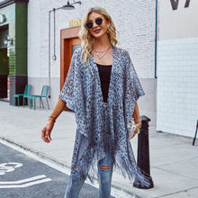 Load image into Gallery viewer, Women&#39;s Tops Leopard Loose Tassels Coverups Beach
