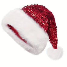 Load image into Gallery viewer, 2 Pack Christmas Decoration Atmosphere Double Layer Sequin Hat
