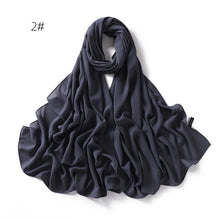 Load image into Gallery viewer, Soft Solid Color Pearl Chiffon Scarf
