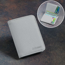 Load image into Gallery viewer, Multi-card Slot Solid Color Portable PU Leather Card
