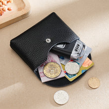 Load image into Gallery viewer, Mini  Simple Buckle Cowhide Large Capacity Card Bag
