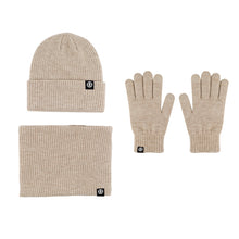 Load image into Gallery viewer, Warm woolen hat, Scarf and Gloves three-piece set
