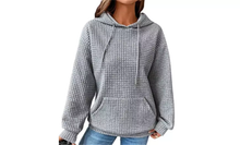 Load image into Gallery viewer, Women's Casual Waffle Pullover Sweatshirt
