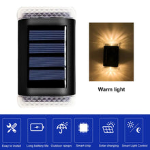 Load image into Gallery viewer, 2 Pcs Solar Wall Light Outdoor Waterproof Balcony Wall Lights
