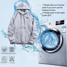 Load image into Gallery viewer, Unisex 5 heating zone USB heated hoodie
