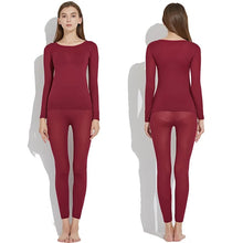 Load image into Gallery viewer, Women Traceless Thermal Underwear Set Constant Temperature Long Sleeve
