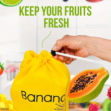 Load image into Gallery viewer, 2pc Reusable Banana Storage Bag with Drawstrings
