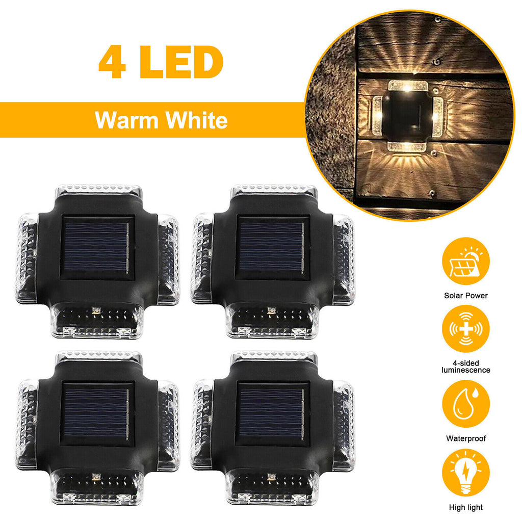 4 PCS Waterproof LED Solar Wall Lamp Solar Powered