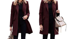 Load image into Gallery viewer, Long Blazer-Style Trench Coat
