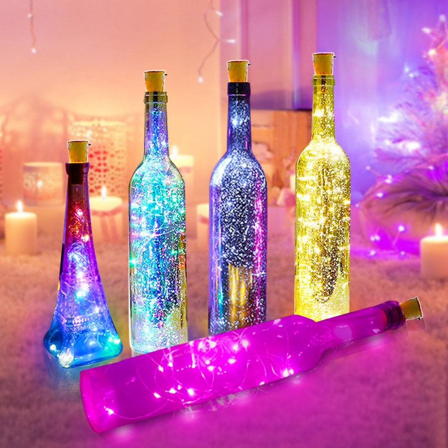 8 PCS  Birthday PartyWine Bottle Stopper Light