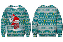 Load image into Gallery viewer, Santa Pooping Goofy Christmas Jumper
