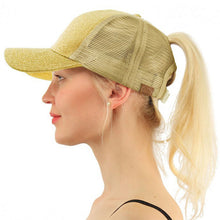 Load image into Gallery viewer, New Glitter Ponytail Baseball Cap
