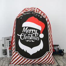Load image into Gallery viewer, Cotton Burlap Santa Xmas Personalize Present Bag

