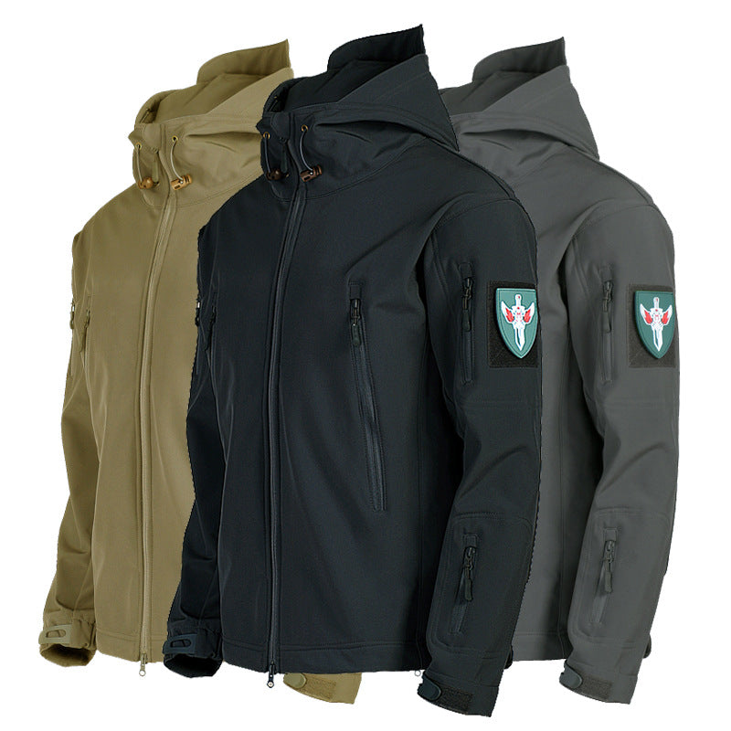Outdoor Soft Shell Fleece And Fleece Windproof Jacket