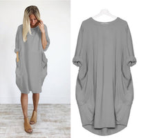 Load image into Gallery viewer, Women Fashion Dress Plus Size Stitching Long Sleeve Long Dress
