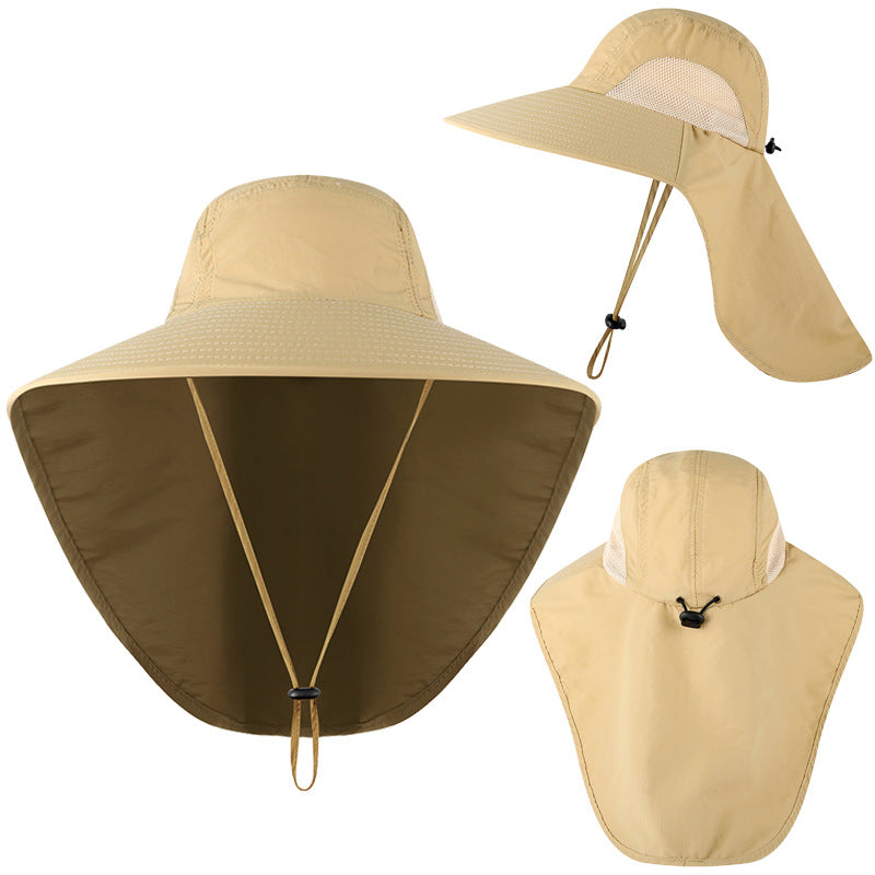 Wide Brim Sun Hat with Neck Flap