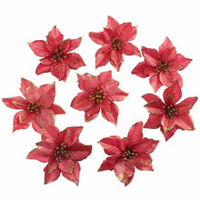 Load image into Gallery viewer, 20Pcs Poinsettia Flower Christmas Decor Wreath Tree Decorations
