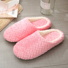Load image into Gallery viewer, Womens Mens Striped Warm Anti-slip Shoes Soft Cotton Slippers Home Indoor Sandal
