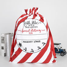 Load image into Gallery viewer, Cotton Burlap Santa Xmas Personalize Present Bag
