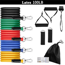 Load image into Gallery viewer, 11 Pcs Latex Tube Resistance Bands Exercise Training Equipment

