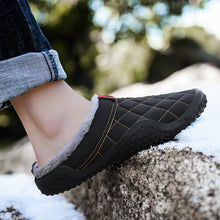 Load image into Gallery viewer, Mens Winter Warm Fur Slippers Slip-free Indoor and Outdoor Slip-ons
