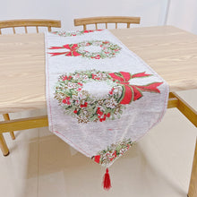 Load image into Gallery viewer, Christmas yarn-dyed table flag
