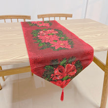 Load image into Gallery viewer, Christmas yarn-dyed table flag
