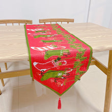 Load image into Gallery viewer, Christmas yarn-dyed table flag
