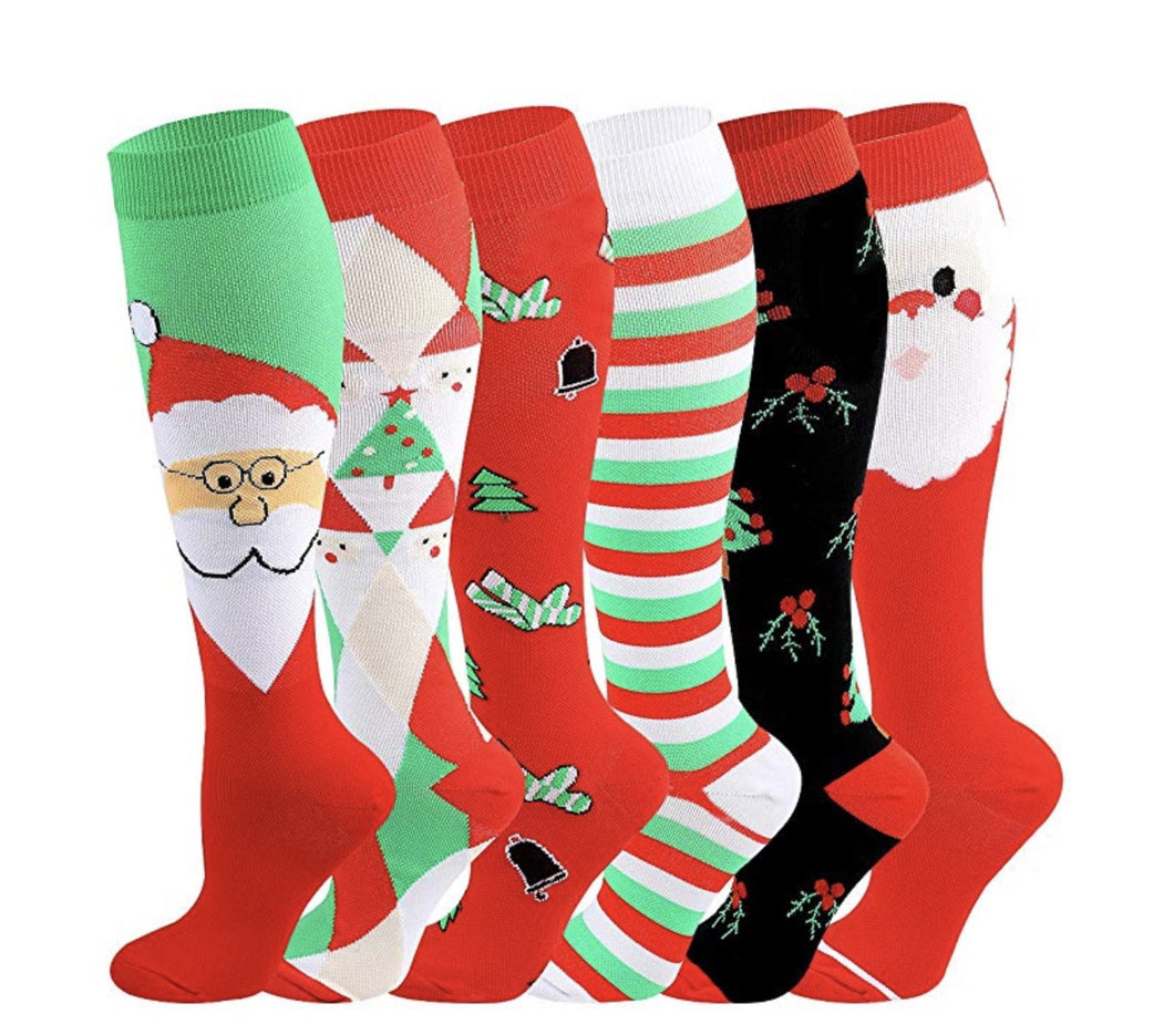Christmas Compression Socks for Women & Men
