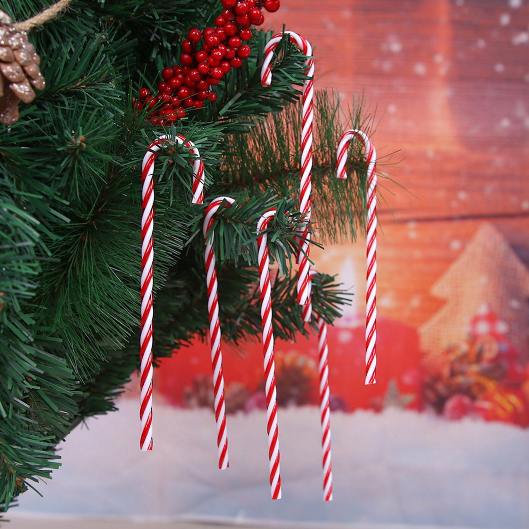 12 pcs Christmas Tree Pendants Candy Canes